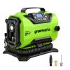 Kompresszor akkumulátoros Greenworks G24IN mini, 24 v, 11 bar,  akku és töltő nélkül