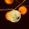 Halloween-i fehér lampion fényfüzér pók mintával (7,5 × 165 cm)