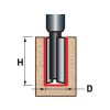 EXTOL PREMIUM felsőmaró fára, egyenes (horonymaró), D12,7×H25, befogás: 8mm, keményfém lapkás 8802113