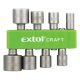 EXTOL CRAFT behajtó klt. hatlapfejű csavarhoz 8db; 5-13mm(5-5,5-6-7-8-10-11-13mm),36-38mm hossz, hatszög befogás, nem mágneses,