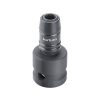 FORTUM adapter, impakt 1/4" BIT-ek gépi befogásához, 1/2" gépi befogás, gyorskioldóval, CrMoV, hossz: 49 mm