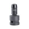 FORTUM adapter, impakt 1/4" BIT-ek gépi befogásához, 1/2" gépi befogás, gyorskioldóval, CrMoV, hossz: 49 mm