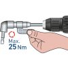 EXTOL CRAFT hosszabbító szár BIT-ekhez, L-alakú (105°) 1/4"×140 mm; mágneses (sarokcsavarozó adapter) 919407