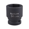 FORTUM gépi (impakt) dugófej 3/4", 34mm, L 57 mm, feketített, FORTUM