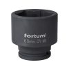 FORTUM gépi (impakt) dugófej 3/4", 60mm, L 70 mm, feketített, FORTUM