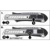 FORTUM tapétavágó kés; automatikus penge visszahúzás, 18mm, pótpenge: 4780003 FORTUM