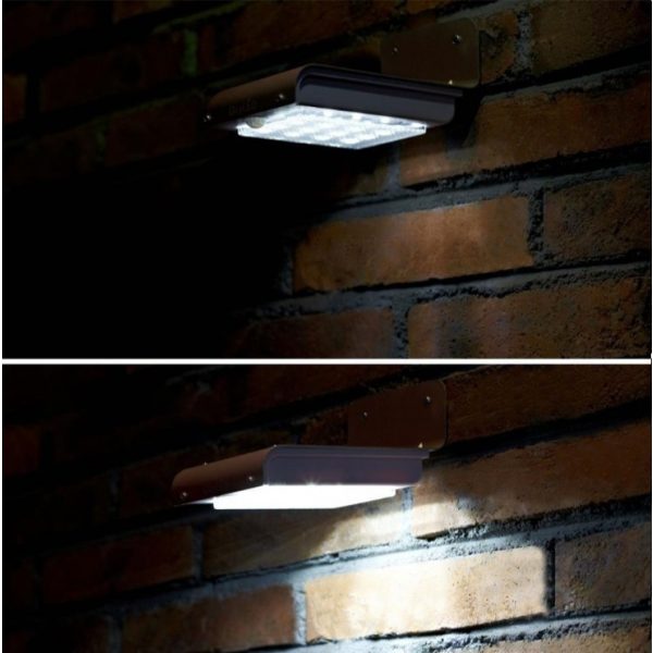 Modern LED-es kerti lámpa napelemmel, 16 LED fényforrással
