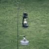 Kerti lámpatartó fém kampó - fekete, rozsdamentes acél - 10 cm - kerti világítás - kültéri lámpa tartó - kerti dekoráció